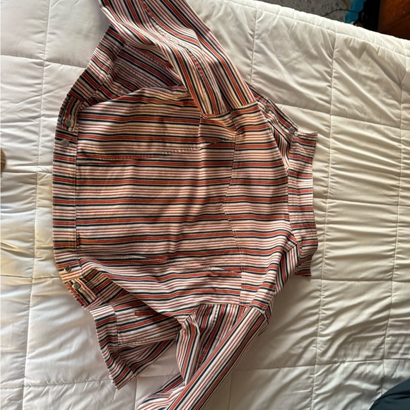 Striped denim jean jacket - Picture 3 of 4